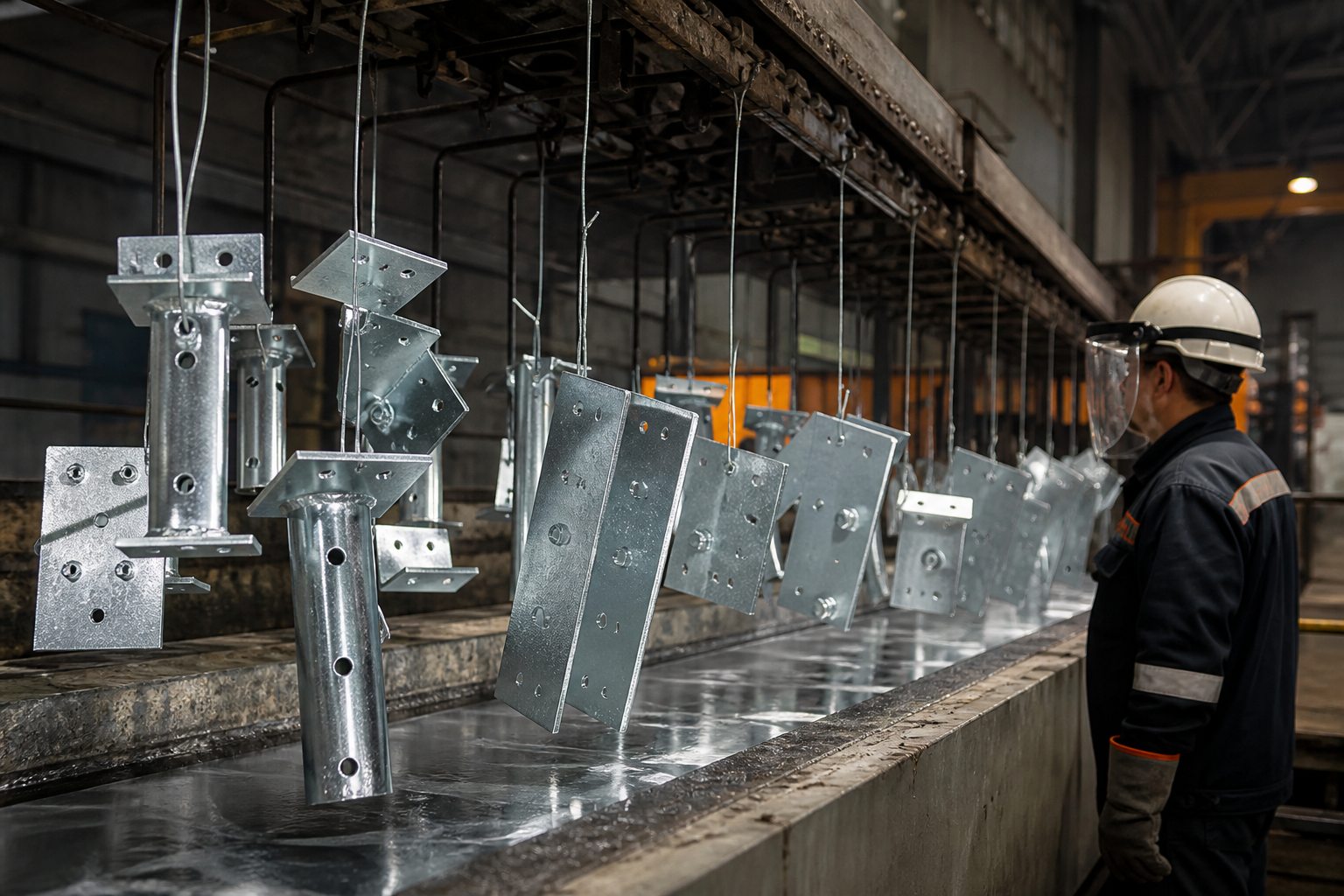 Componentes estructurales con acabado galvanizado para protección anticorrosiva